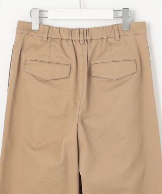 J.PRESS LADIES S 【洗える】20チノストレッチ ワイドパンツ ベージュ系