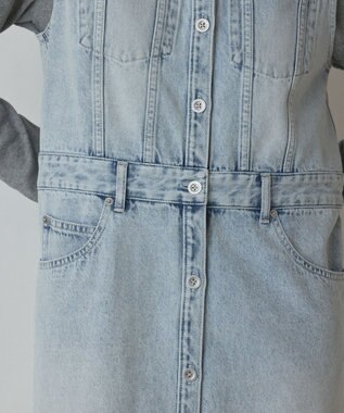 GRACE CONTINENTAL デニムロングジレワンピース サックス