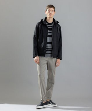 JOSEPH HOMME クールドッツストレッチ　フードブルゾン ブラック系