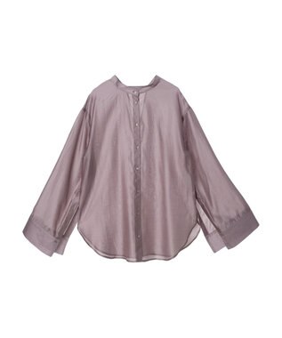 earth music&ecology マルチウェイシアーシャツ Grayish Pink