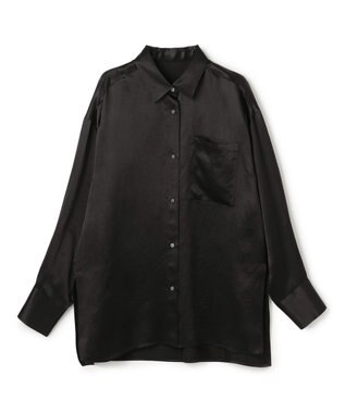 uncrave アセテートヴィンテージサテン ミドルシャツ ブラック