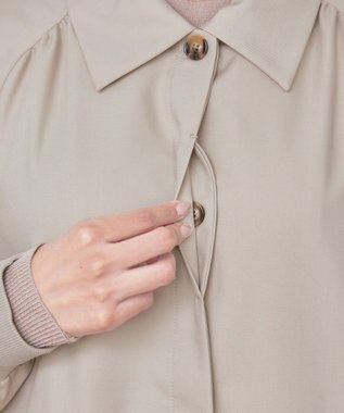 Tiaclasse 【洗える】ラグランパフスリーブトレンチコート ベージュ