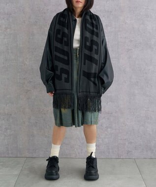 WEGO 【ユニセックス着用ITEM】ロゴマフラー ダークグレー