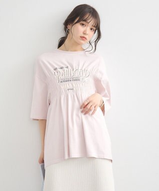 earth music&ecology ピグメントシャーリングプルオーバー Pink Beige