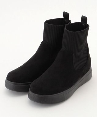 ANY 【LLサイズ有り】リブインハイカットスニーカー ブラック