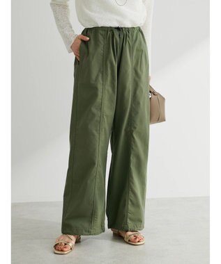 Green Parks ・Ｄｏｕｂｌｅ　Ｆｌａｇｓ　ミニリップイージーパンツ Khaki