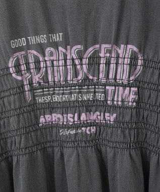 earth music&ecology ピグメントシャーリングプルオーバー Charcoal Gray