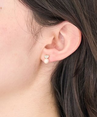 Phoebe 〈金属アレルギー対応〉タイニーラブパールセラミックポストピアス　ぷっくりハート