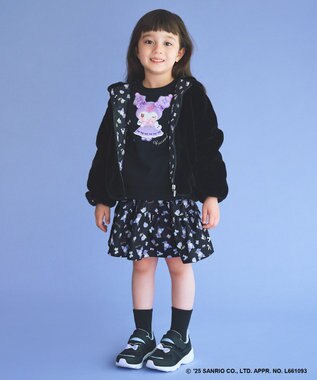 ANY KIDS 【マイメロディ＆クロミ×ANY KIDS】総柄 ティアードスカート ブラック×クロミ