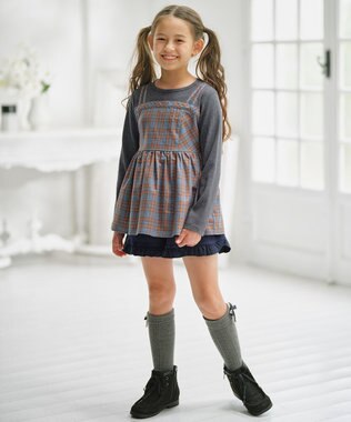 組曲 KIDS 【150-160㎝】カットショート パンツ ネイビー系