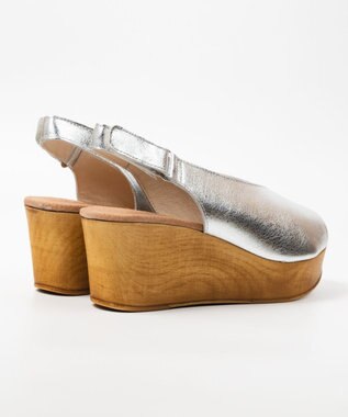 BONTRE 【BONTRE/ボントレ】ウッド調ウェッジサンダル/90502-RS シルバー