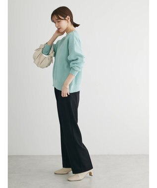 Green Parks ２ｗａｙ　パール釦ニットプルオーバー Sax