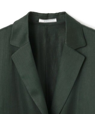 BEIGE， 【洗える】BERGAMOT / ウォッシャブルリネンバックドロストジャケット Forest Green