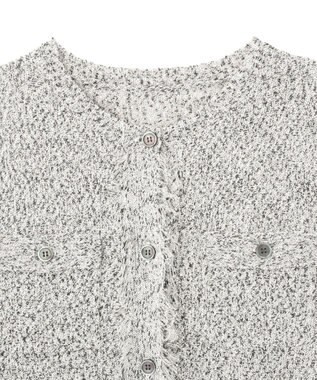 CRAFT STANDARD BOUTIQUE フリンジノースリーブニットプルオーバー Light Gray Mixture