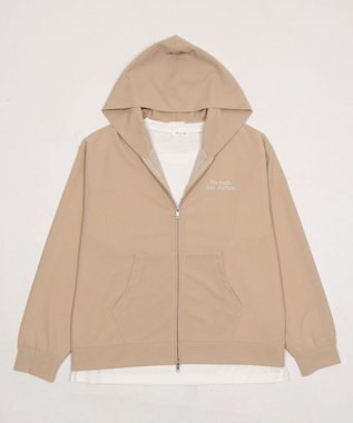 WEGO 【ユニセックス着用ITEM】アンサンブルZIPパーカー（LS） ライトベージュ