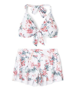 San-ai Resort（三愛水着楽園） 【新色ホワイト＆パープル入荷】４点セット水着　9M・11L【San-ai Resort（サンアイリゾート）】 ピンク