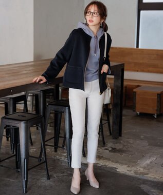 ANY SIS 【洗える】ダンボール パーカー ダルブルー