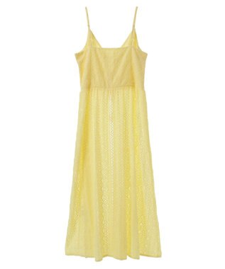 earth music&ecology フラワーレースキャミワンピース Yellow