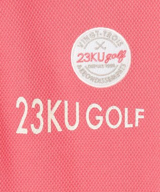 23区GOLF 【WOMEN】【吸水速乾/UVケア】ハニカムカノコ半袖ポロシャツ シンプルながらも機能的 ピンク系