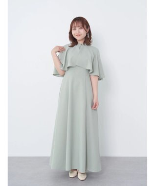 earth music&ecology ＳＥＴ２点ケープ＋キャミワンピース Black