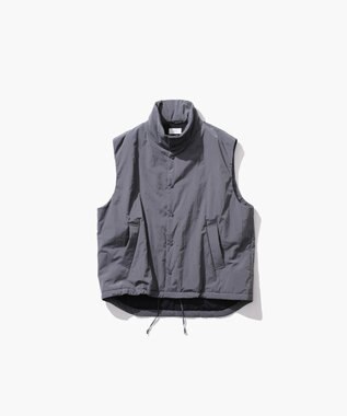 ATON TECHNO COTTON | リサイクルウールパテッドベスト - UNISEX CHARCOAL GRAY
