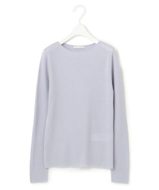 ICB 【洗える】 コットンアセテートシアー ニット ライラックグレー系