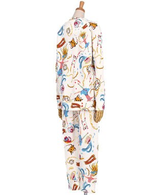 tsumori chisato SLEEP ツモリチサト パジャマ 綿混(本体) あったか 長袖 長ズボン レディース UDW400 /ワコール アイボリー