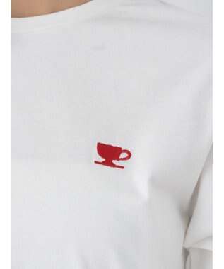 earth music&ecology レトロ喫茶プリントＴｅｅ Off White