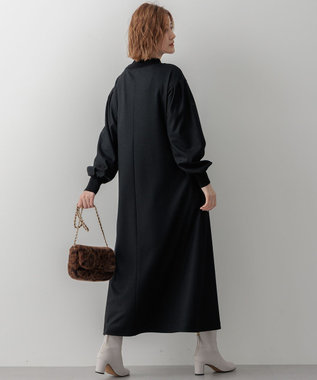 23区 【洗える】ウールミルドジャージー ワンピース ブラック系