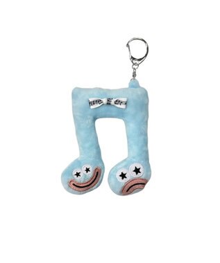 WEGO るんるん音符モンスターぬいぐるみキーホルダー ブルー