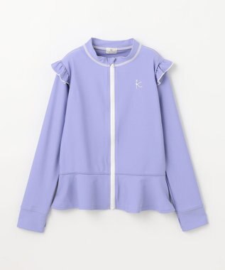 組曲 KIDS 【XS-Lサイズ】フリル ラッシュガード ラベンダー系