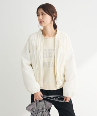 Green Parks 中綿シャーリングブルゾン Ivory