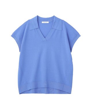 AMERICAN HOLIC フレンチスリーブスキッパールーズニットプルオーバー Blue