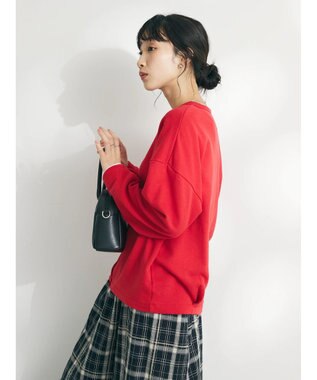 CRAFT STANDARD BOUTIQUE 裏毛リングドットカーディガン Red