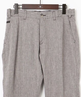 JOSEPH ABBOUD 【ウエストも伸びる/ストレッチ】 リヨセルリネンムーブパンツ ダークブラウン系