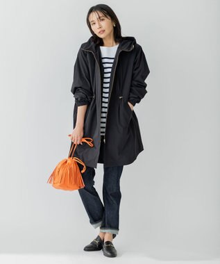 23区 S 【洗える】Armor-lux バスクシャツ カットソー ネイビー×ホワイトボーダー