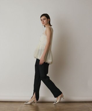 GRACE CONTINENTAL バルーンチュールトップ ホワイト