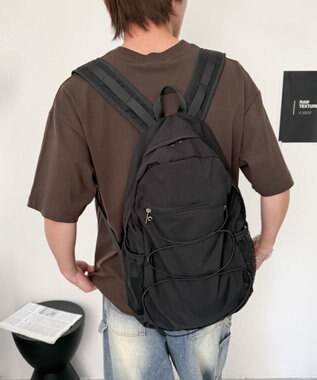 WEGO 【ユニセックス着用ITEM】コードデザインバックパック ブラック
