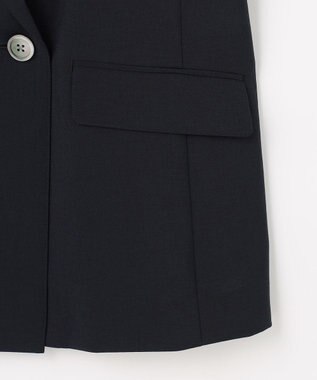 J.PRESS LADIES S BREEZ COOL トロ ハーフスリーブ ダブル ジャケット ネイビー系