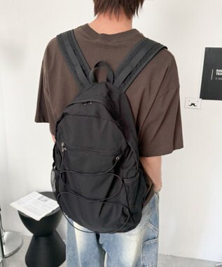 WEGO 【ユニセックス着用ITEM】コードデザインバックパック ブラック