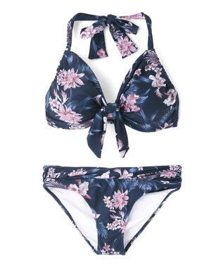 San-ai Resort（三愛水着楽園） 【新色ホワイト＆パープル入荷】４点セット水着　9M・11L【San-ai Resort（サンアイリゾート）】 ネイビー