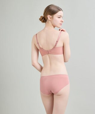 une nana cool 【脇高で背中スムージングブラジャー】さあわたし シンプル コーラル