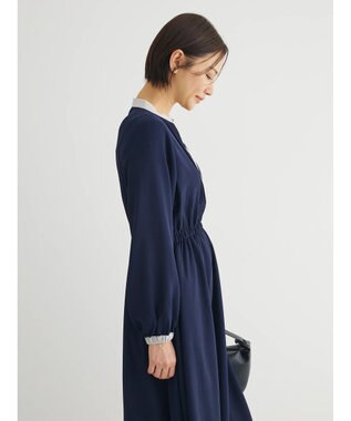 Green Parks ・ＥＬＥＮＣＡＲＥ　ＤＵＥ　バイカラーピンタックワンピ Navy