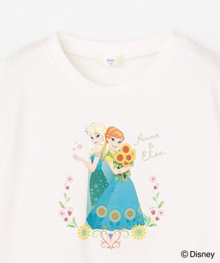 ANY KIDS 【ディズニー/FROZEN】【綿100%】ひんやり オーバーサイズTシャツ 「アナ＆エルサ」（オフホワイト）
