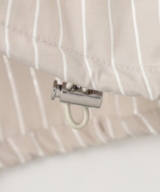 ANY 【洗濯機可】ストライプドロストシャツ グレー×オフストライプ