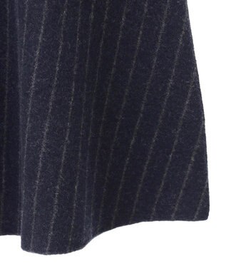 ICB ミルドウール ストライプ柄ニットスカート ネイビーストライプ系