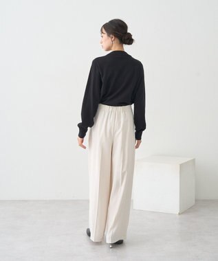 earth music&ecology ボウタイニットプルオーバー Black