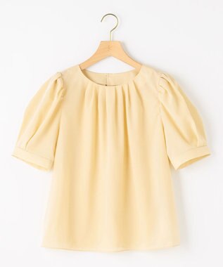 組曲 L ソフトローンパフスリーブ ブラウス カスタード系