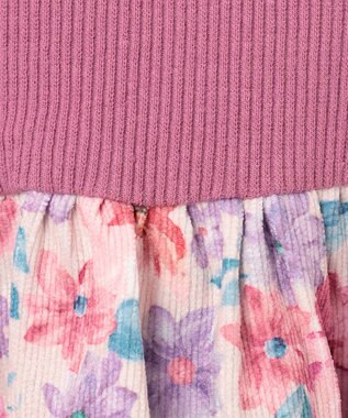 ANY KIDS 花柄ドッキングワンピース ピンク