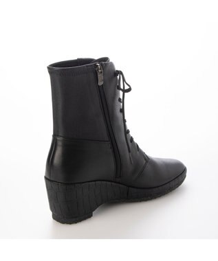 MODE ET JACOMO <D'ICI>ウェッジソールレースアップブーツ ブラック